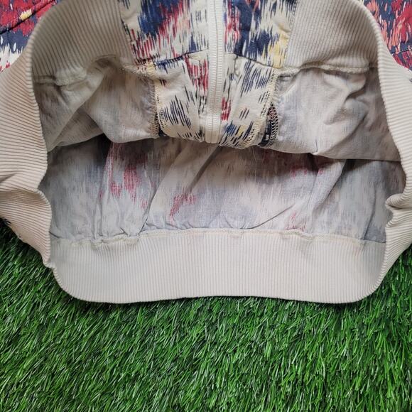 VTG 90s All Over Print Bomber Jacket Mens L Boxy Cropped Fit Art to Wear - Picture 3 of 6